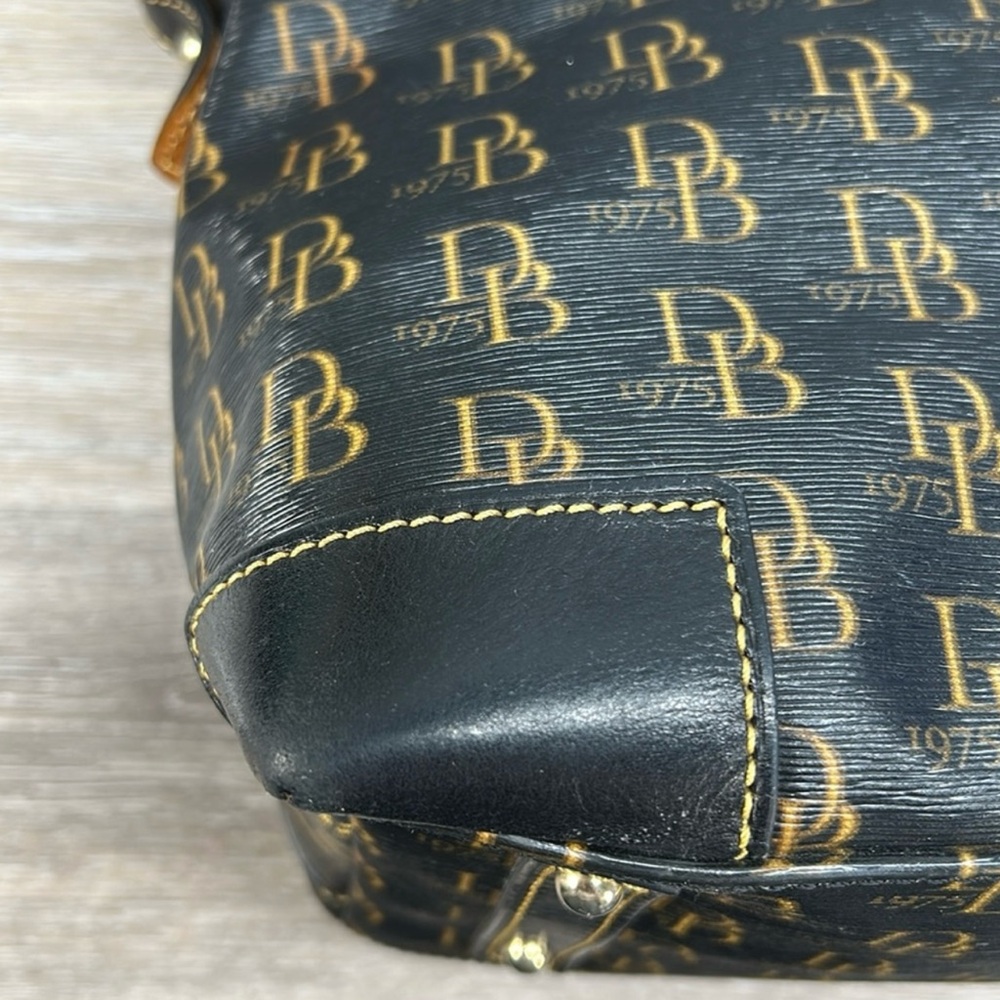 Dooney and Bourke Florentine Vacchetta Black Leather Bag-Very Gently Loved!! - Picture 11 of 12
